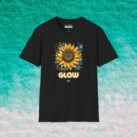 GLOW Sunflower T-shirt | Classic Unisex Soft-style T-Shirt | NATHAN MORRIS Brand | Spring/Summer 24