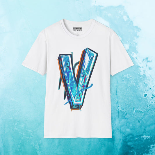 V Shirts | Graphic Print Summer Tee | Beautiful design, feel good T-Shirt | Nathan Morris Brand | Summer 2024